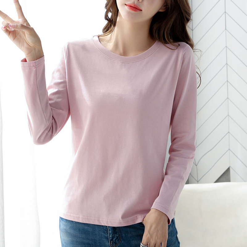 핑크 둥근 목