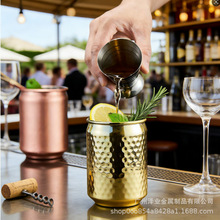复古锤点可乐杯铜杯冰镇创意鸡尾酒杯304不锈钢酒吧冷饮金属酒杯