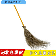 河北厂家发龙骨草大扫把木杆庭院室外马路环卫扫帚芨芨草扫帚保洁