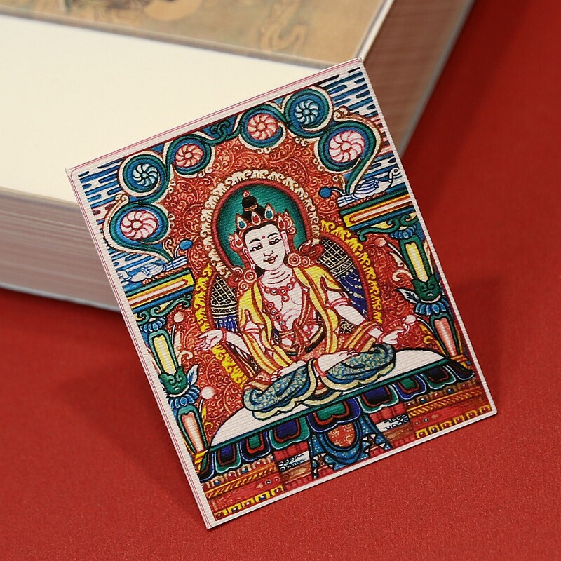手描きの金描きチベット生の8つの守護者ザキラムタンカ卸売絵画コアボックス特別なキャンバス|undefined