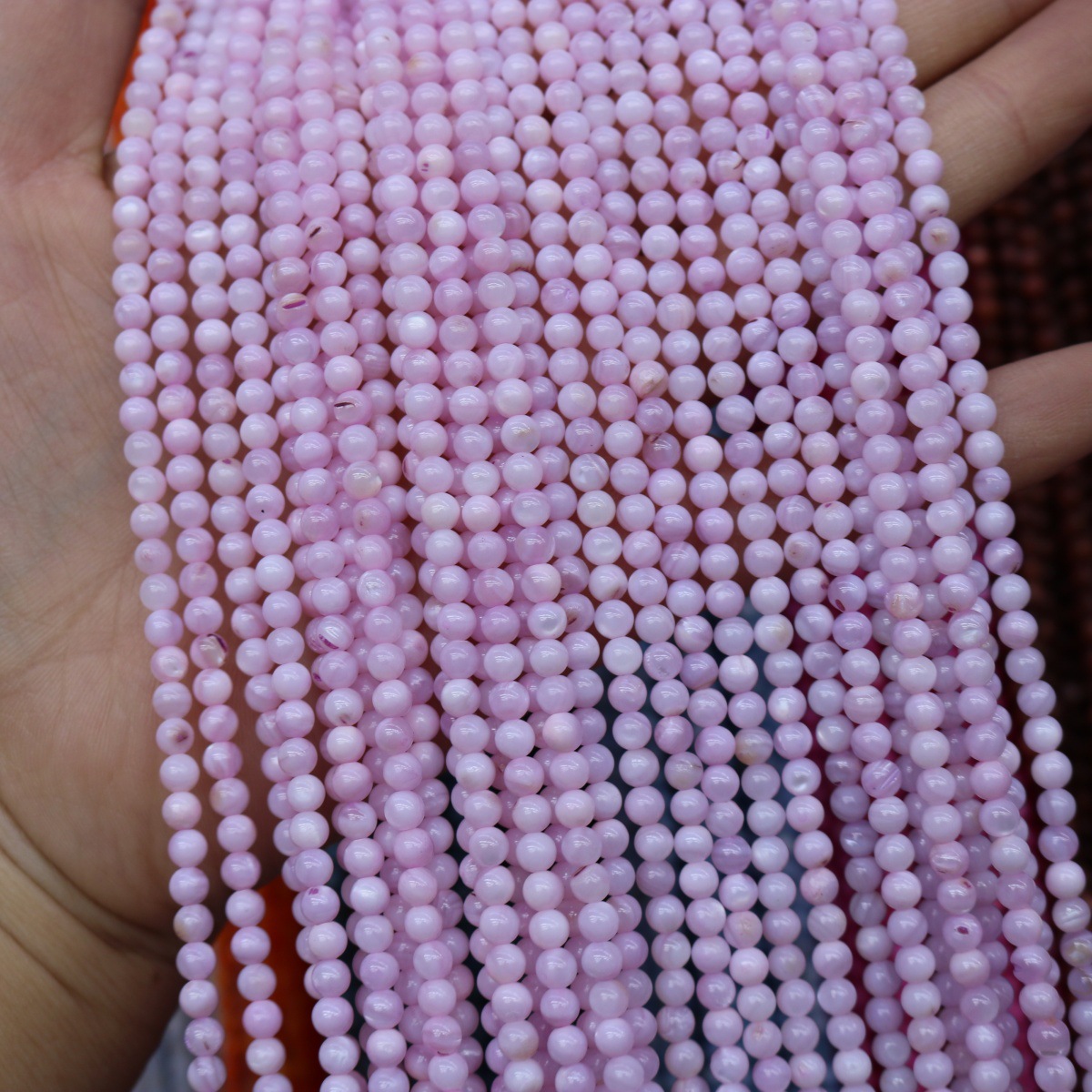 Conchas de agua dulce naturales cuentas mixtas de color 4mm color monocromático bolas perlas sueltas diy joyería accesorios joyería al por mayor image 17