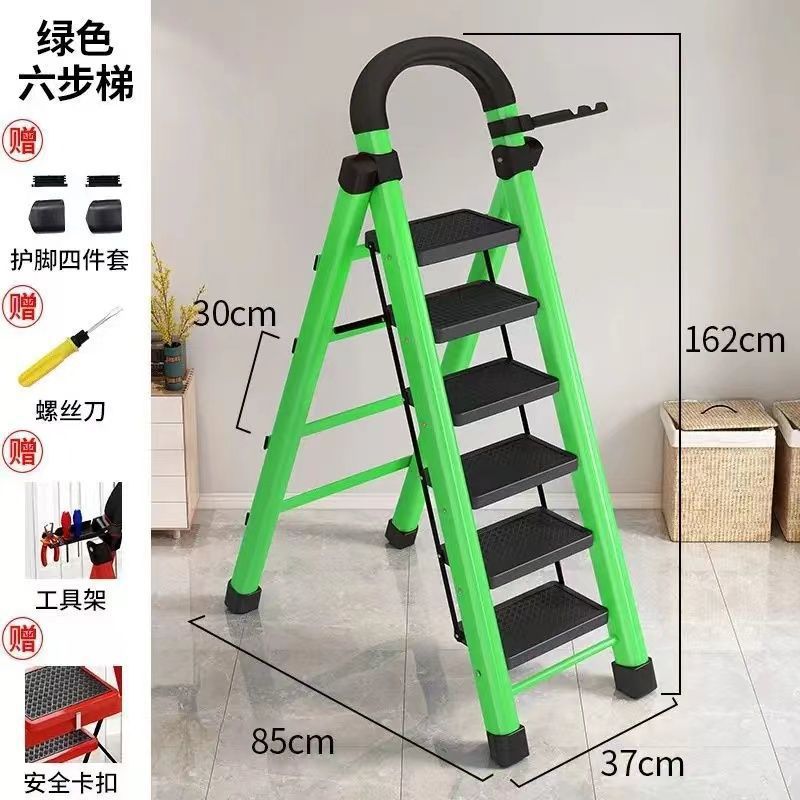 Escalera Escalera plegable para el hogar Escalera gruesa de acero al carbono Escalera móvil Escalera telescópica Escalera de pie Escalera interior multifuncional