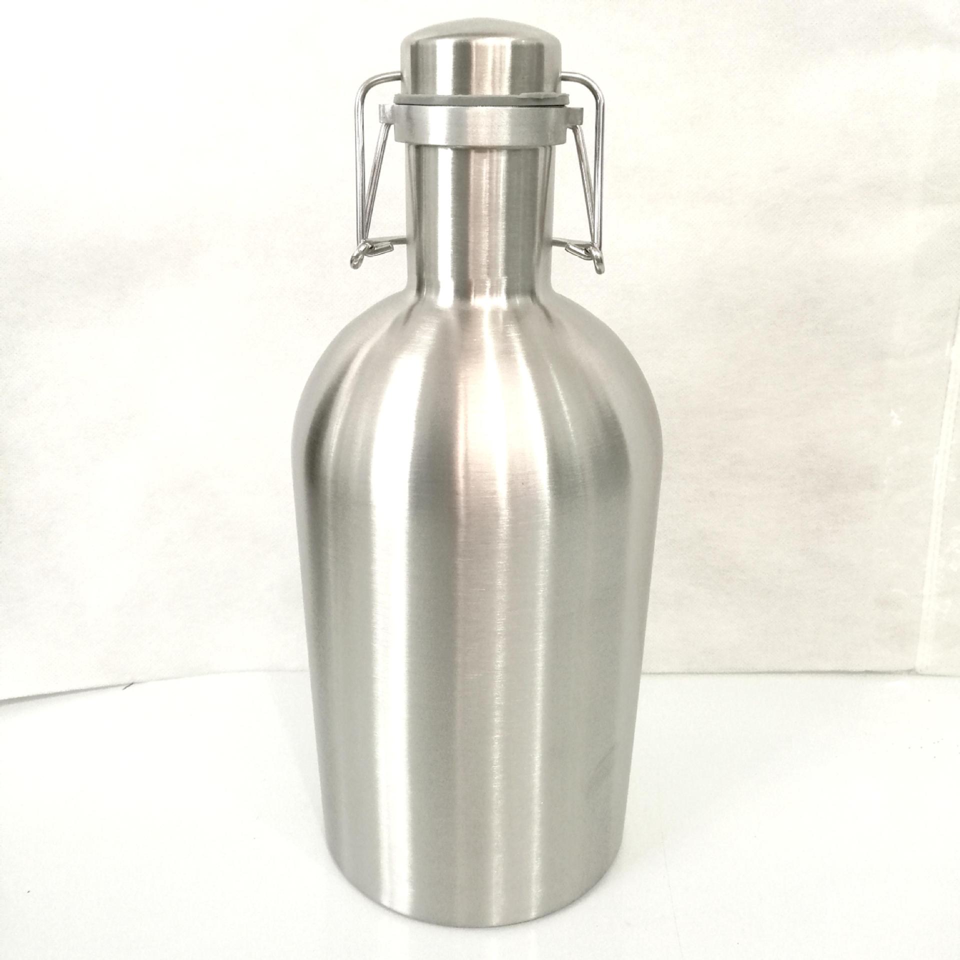 啤酒桶304不锈钢随身白酒壶大容量户外便携水壶家用空酒瓶酒圆桶