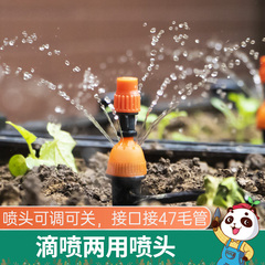 Automatic Garden Watering System Household Adjustable Drip Spray Dual-in-one Stake Drip Irrigation Micro Mist Spray Nozzle Watering Head