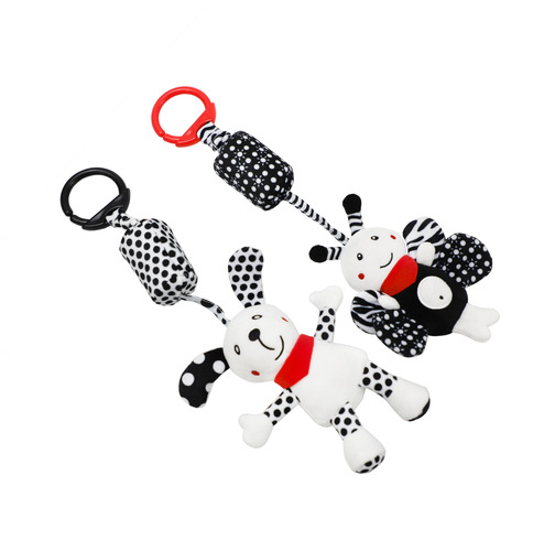 Baby black and white wind chime stroller pendant rabbit bee bird owl dog pendant car hanging bed bell