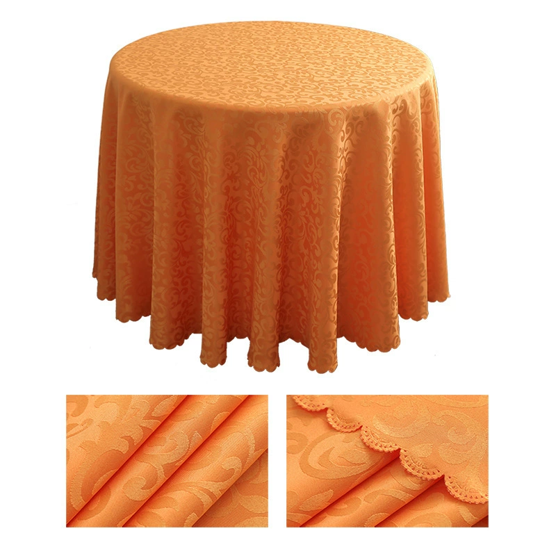 Foreign trade European -style wear -resistant high -temperature table cloth hotel anti -slip wedding banquet house cloth tither round tablecloth