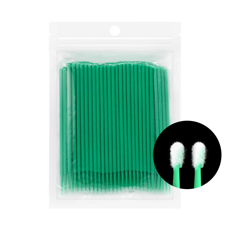 ANNAFRIS Injerto de pestañas limpieza hisopo de algodón desechable cabeza pequeña hisopo de algodón maquillaje de limpieza bolsa multicolor 100 piezas