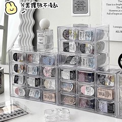 美瞳収納ケース多数サブセット大容量多格引き出し式デスクトップ透明日投げコンタクトレンズ収納ケース