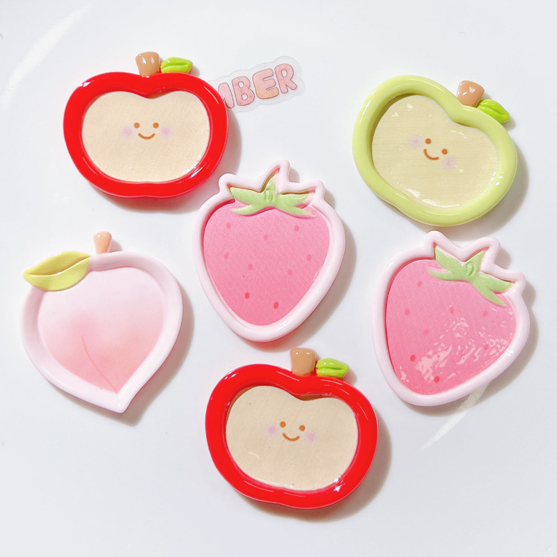 樹脂アクセサリー卸売りdiy髪飾りクリーム携帯ケース服装材料手作り冷蔵庫リンゴ皿|undefined