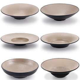 密胺餐具仿瓷塑料新疆拌面盘子凉菜盘西餐餐盘汤盘草帽盘简约现代