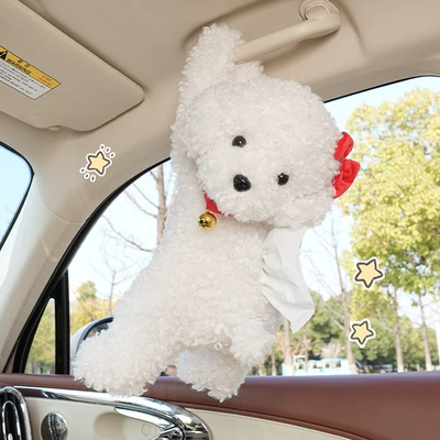 Plush Doll Car Seat Back: Car tissue box/set
