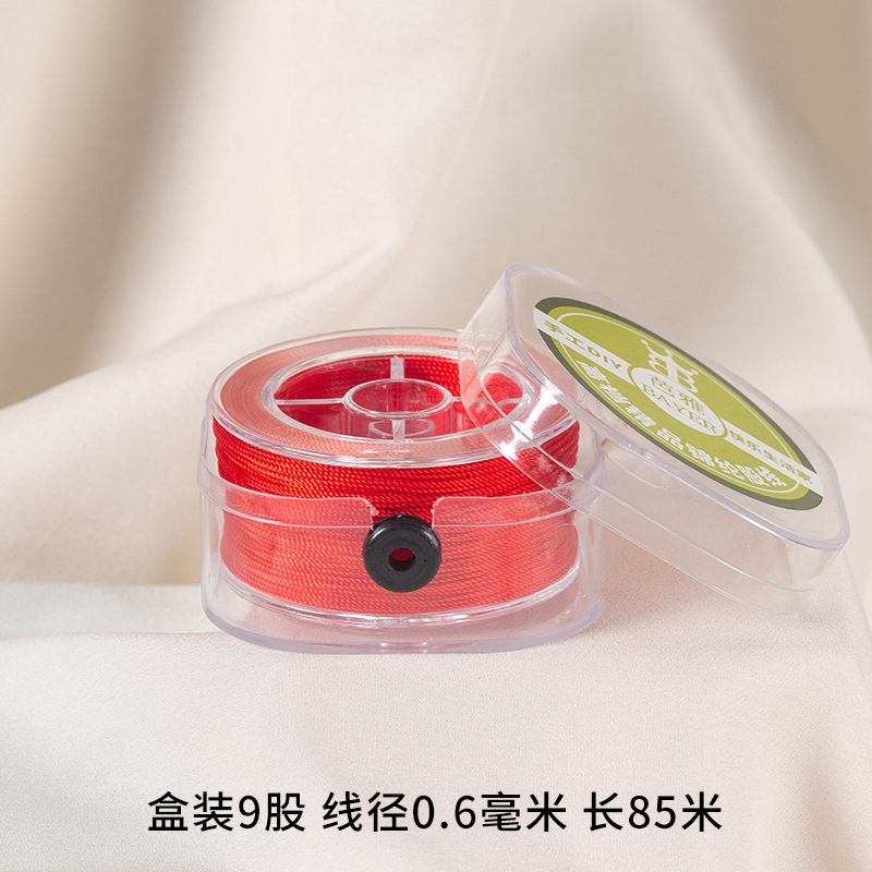 China nudo especial de cuerda roja hecha a mano DIY cuerda roja cadena cuerda trenzada anillo pulsera collar cuerda roja línea 5