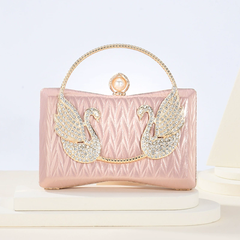 Плечевая сумка Swan из экокожи, европейский стиль, клатч с лебедями, 18,5×6×15,5 см