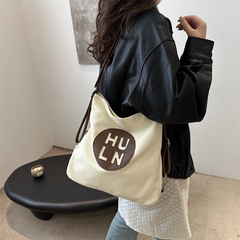 Bolso de hombro de lona casual para mujer Bolso de viaje ligero de gran capacidad Bolso de viaje para clase