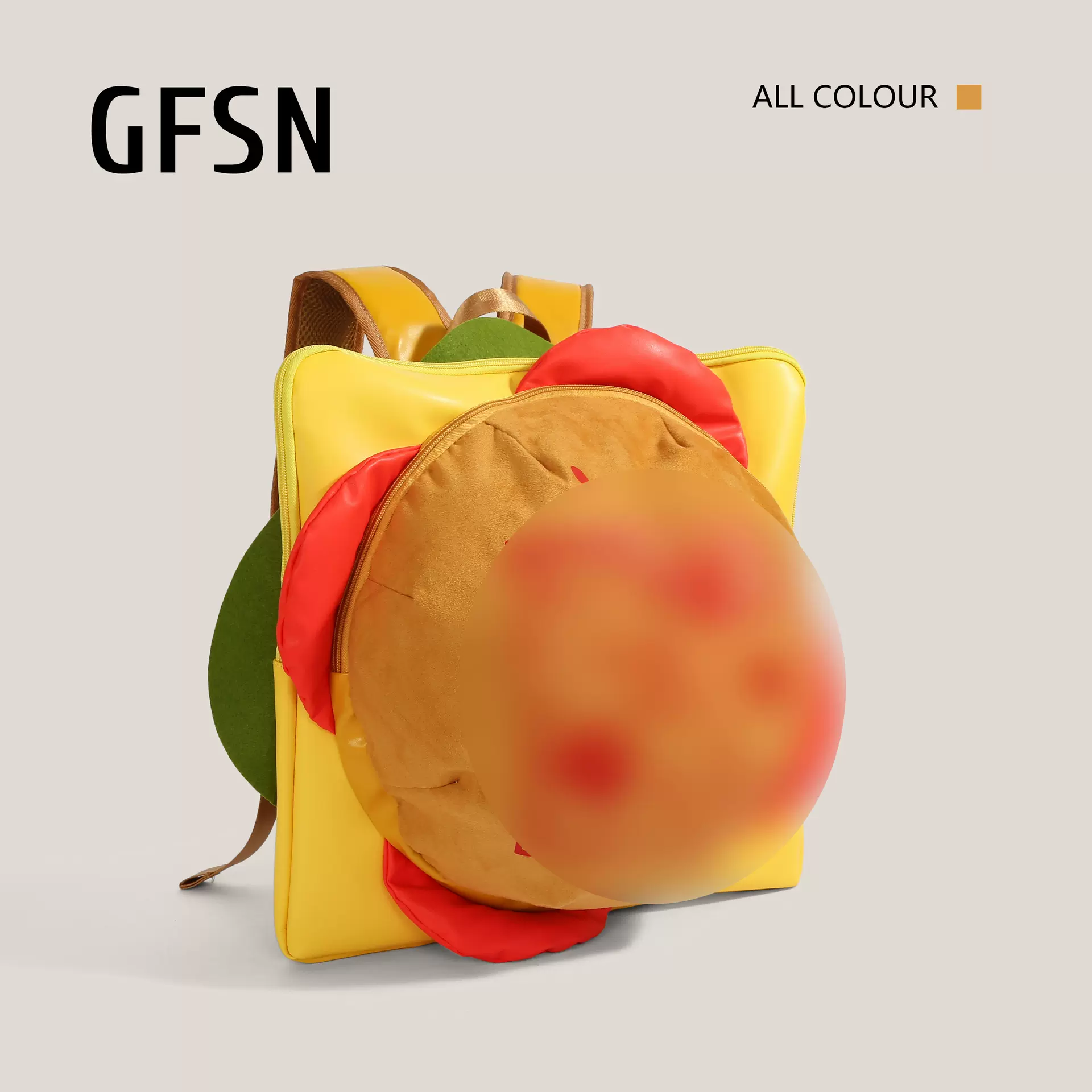 汉堡书包双肩包女搞怪创意背包旅游背包可爱大容量校园风学生书包