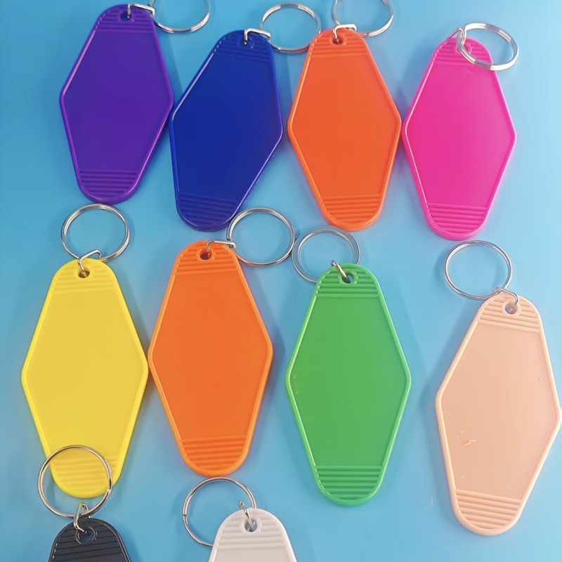 ルームカードキーホルダー荷物タグ菱形プラスチックvuパッドプリントシルクスクリーンホテル車のナンバープレートホテルのキータグ|undefined