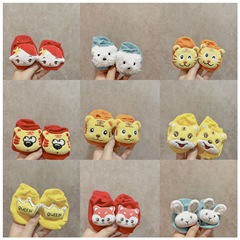 2023ins new cute three-dimensional doll socks, dotted cotton socks, baby cotton boat socks, baby invisible socks