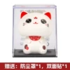 2 inch/small size white cat with big eyes (acrylic cover)