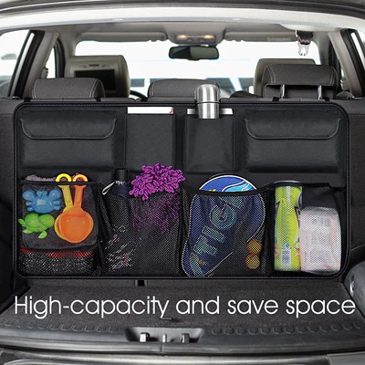 Temu car trunk storage bag, car seat back Oxford cloth hanging bag, multifunctional car storage bag (Car storage bag/box)