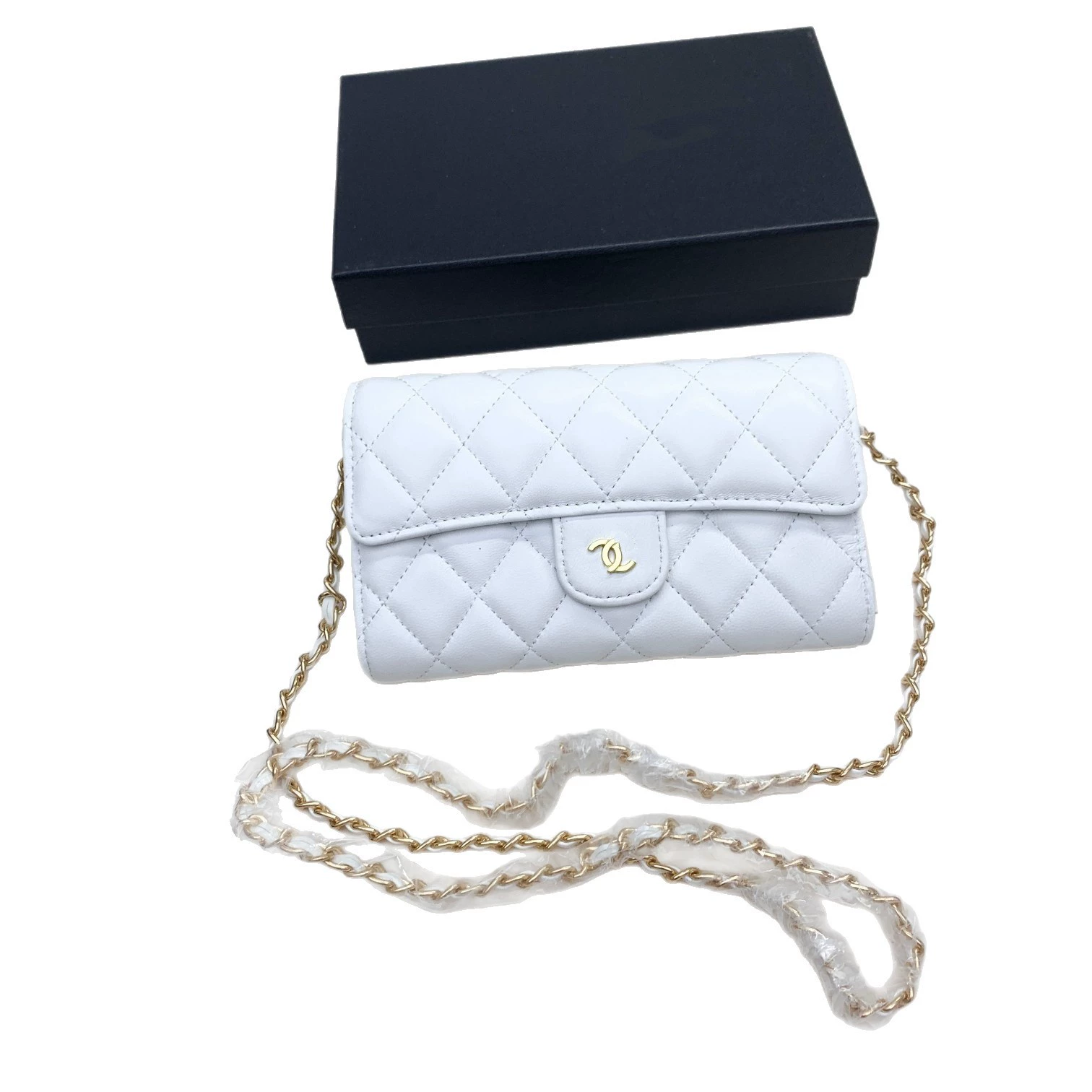 Сумка на цепочке Chanel-style, натуральная кожа, 18 × 5 × 3,5 см, стёганая