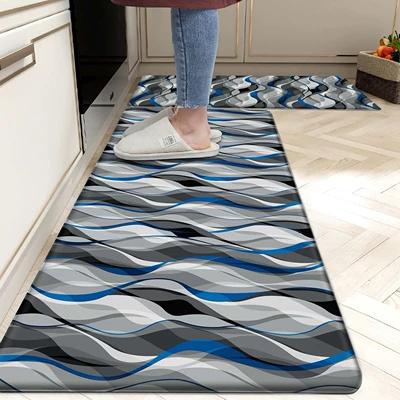 for Home Kitchen Non-Slip Oil-Absorbing | Avtomobil döşəmə paspasları - jn-abstract-kitchen-mat-7-4060cm-crystal-velvet