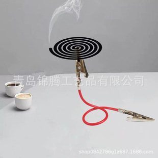 Double-Headed Mosquito-Repellent Incense Clip, Special Clip for Mosquito-Repellent Incense, Stainless Steel Clip Artifact, Crocodile Clip, New Bracket Placer Support Bracket