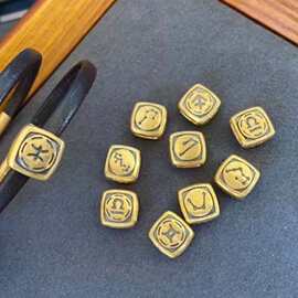999足金3D硬金24k黄金复古星座手串 路路通    黄金守护神手串