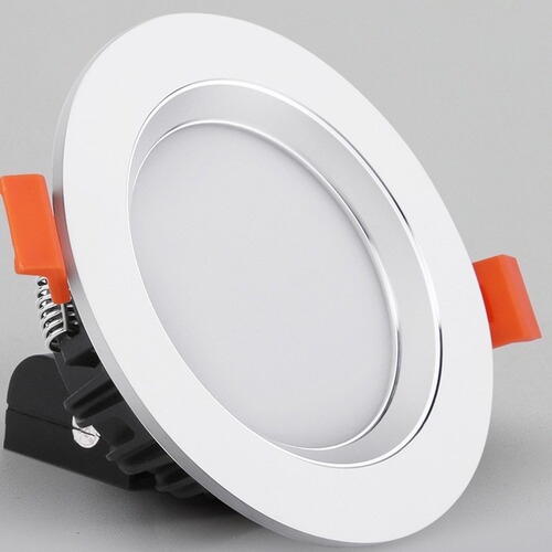 Nordic-style LED downlight ultra-thin 2.5-inch living room without ceiling light drop ceiling hallway three-color adjustable light embedded hole-down lamp