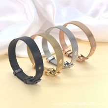 跨境时尚爆款手表式表带男女情侣可调节手镯手腕手环饰品工厂直销