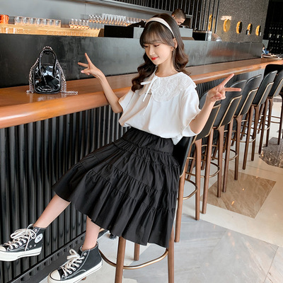 女童套装裙夏季2021新款网红中大童洋气时髦女孩夏装儿童装衣服潮|ms