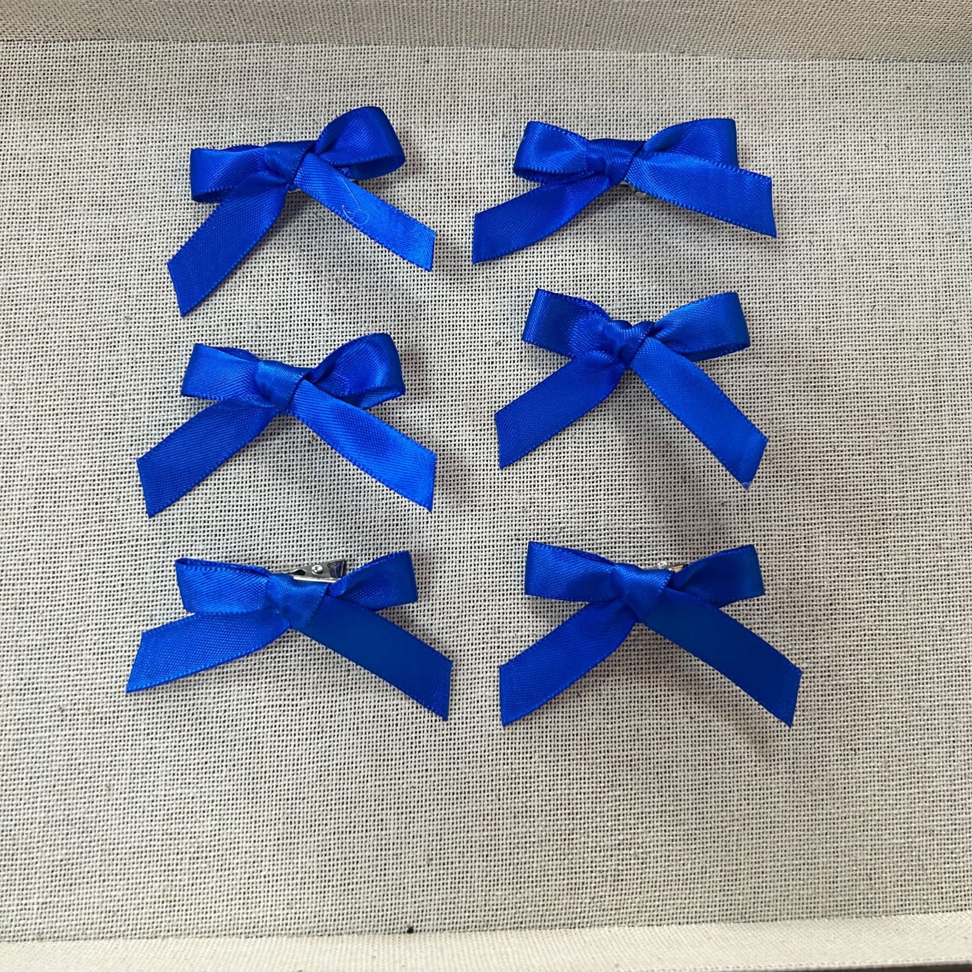 迷你蝴蝶结发夹儿童甜美编发4cm多色可爱丝带百搭小清新女发卡