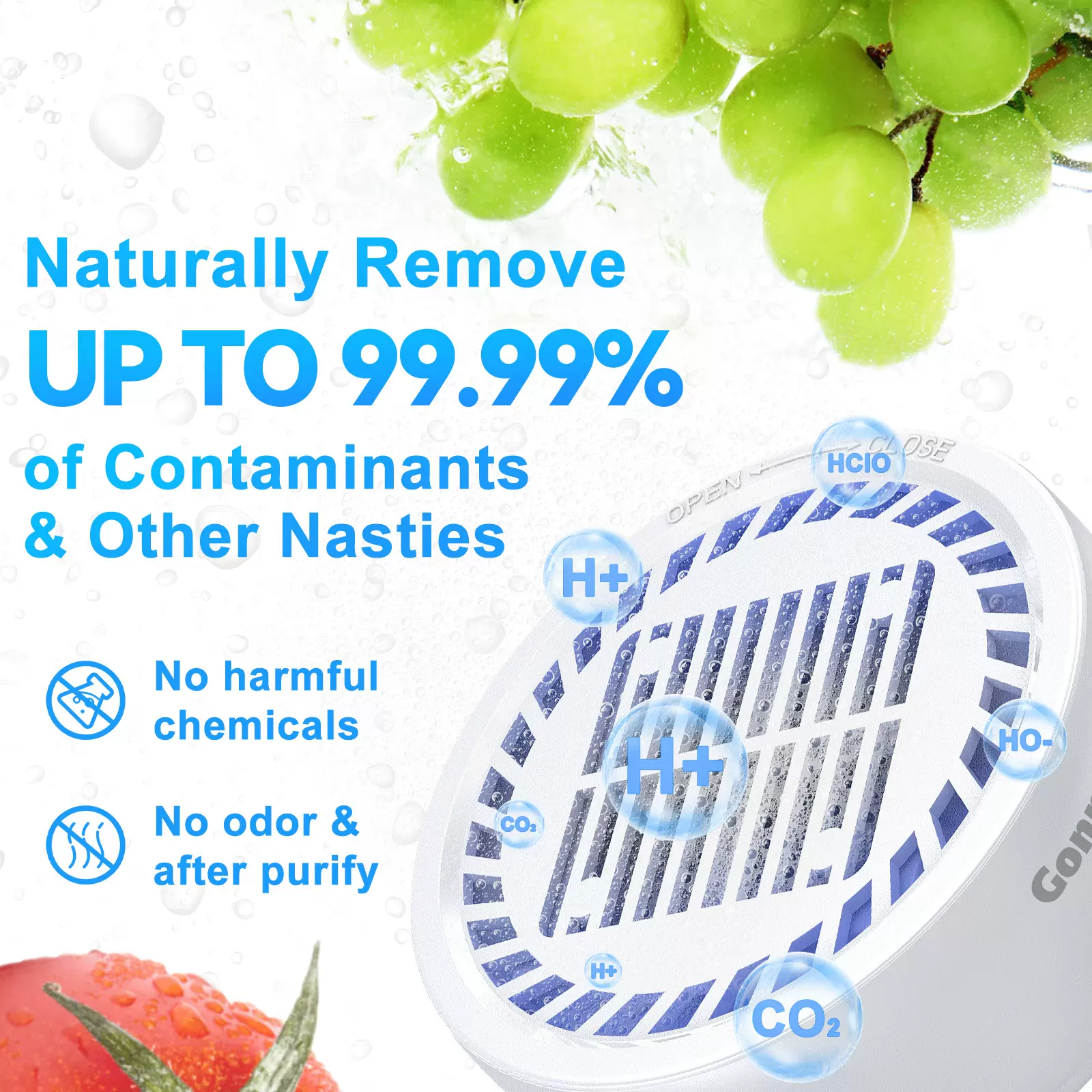 广磊洗菜机水果蔬菜清洗机家用食材消杀菌净化器洗肉去农药毒机器