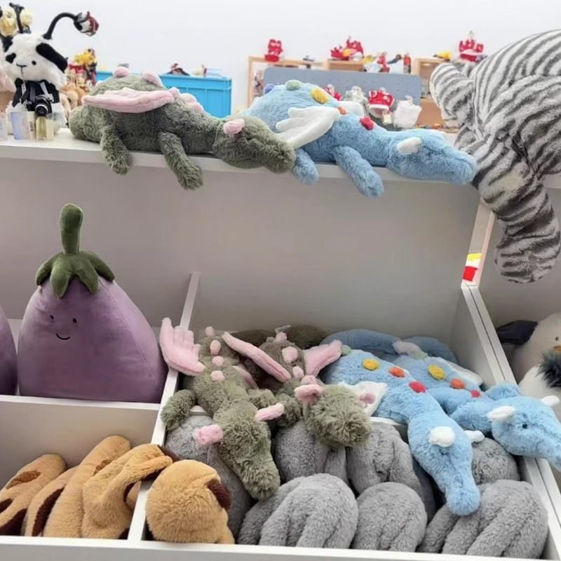 国产jellycat同款天空龙抹茶龙公仔雪龙柿子龙粉龙玩偶娃娃毛绒|undefined