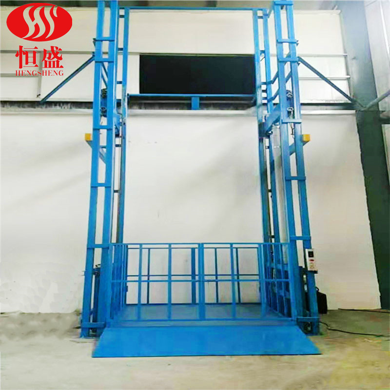 电动液压导轨式货梯 仓库厂房工地导轨货梯  液压升降货梯厂家