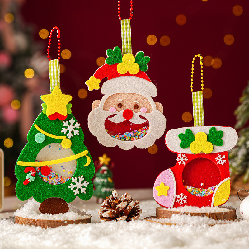 Christmas Small Gifts Handmade DIY Pendants Kidsren's Creative Toys Making Materials Kindergarten Christmas Tree Decoration
