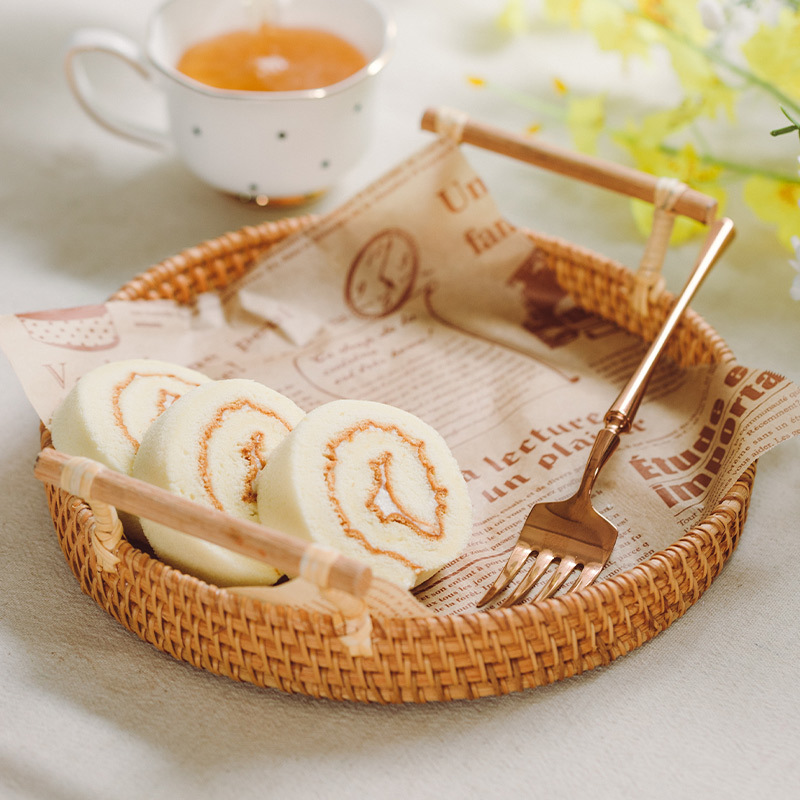 Cesta de almacenamiento trenzada de caña trenzada de pan trenzada de bambú bandeja trenzada de pan trenzado de bambú cesta de pan trenzado de bambú trenzado de pan trenzado