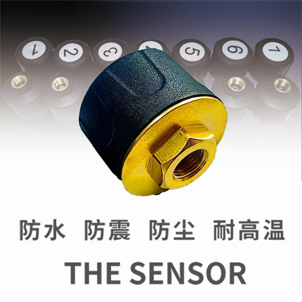 Truck Solar-Powered Tire Pressure Monitoring System (TPMS) for Heavy-Duty Trucks with 8, 10, 12, or 14 Wheels, Wireless Tire Pressure Detection