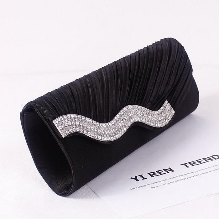 Women's Rhinestone Evening Bag - Silvery