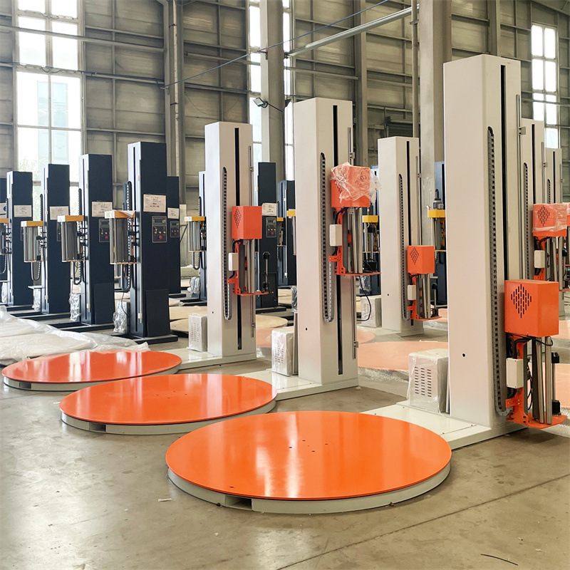 Máquina de enrollamiento de película de paleta automática de venta directa soporte no estándar CE / ISO certificación máquina de enrollamiento de bolsas de toneladas