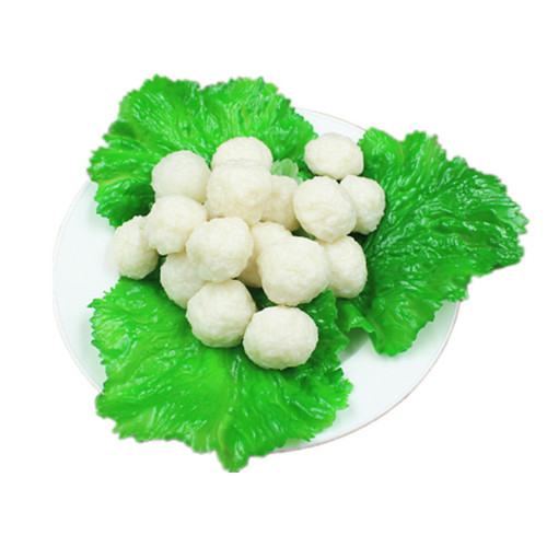 Simulated fish, beef, and shrimp meatballs food model, display window hot pot restaurant dish showcase simulated hot pot ingredients