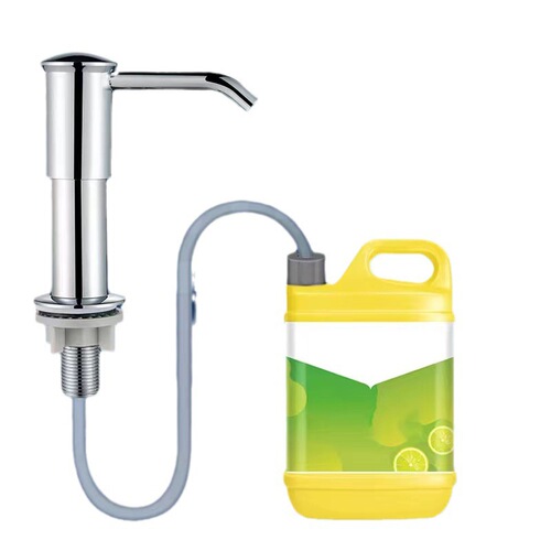 Internet celebrity kitchen sink soap dispenser dish soap stainless steel press bottle vegetable basin large capacity detergent bottle