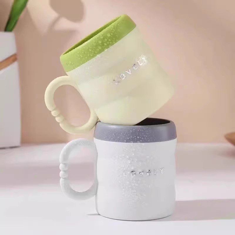 Taza de enjuague casera de doble color de bambú, taza de enjuague duradera, taza de enjuague de almacenamiento de cepillo de dientes para dormitorios de estudiantes image 2