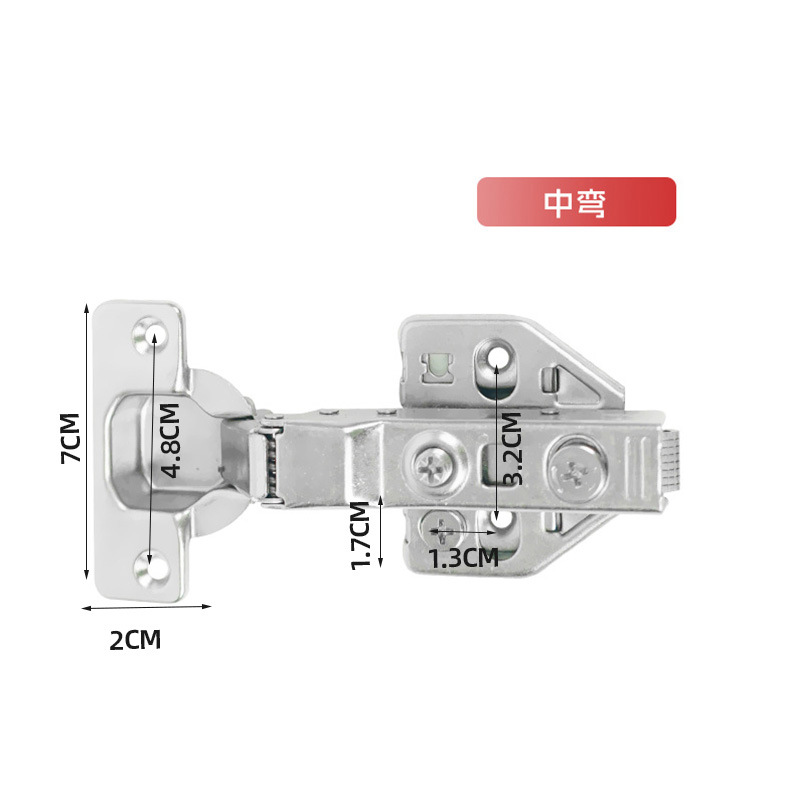 Bisagra 3D ajustable en aleación 3D hebilla de pájaro engrosada hidráulica amortiguadora puerta de armario puerta de puerta americana