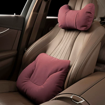 Waist support Maybach Lumbar Support E300L/E260L - yacht-velvet-volcano-red-upgraded-model-headrest-lumbar-support-set-for-comfortable-travel