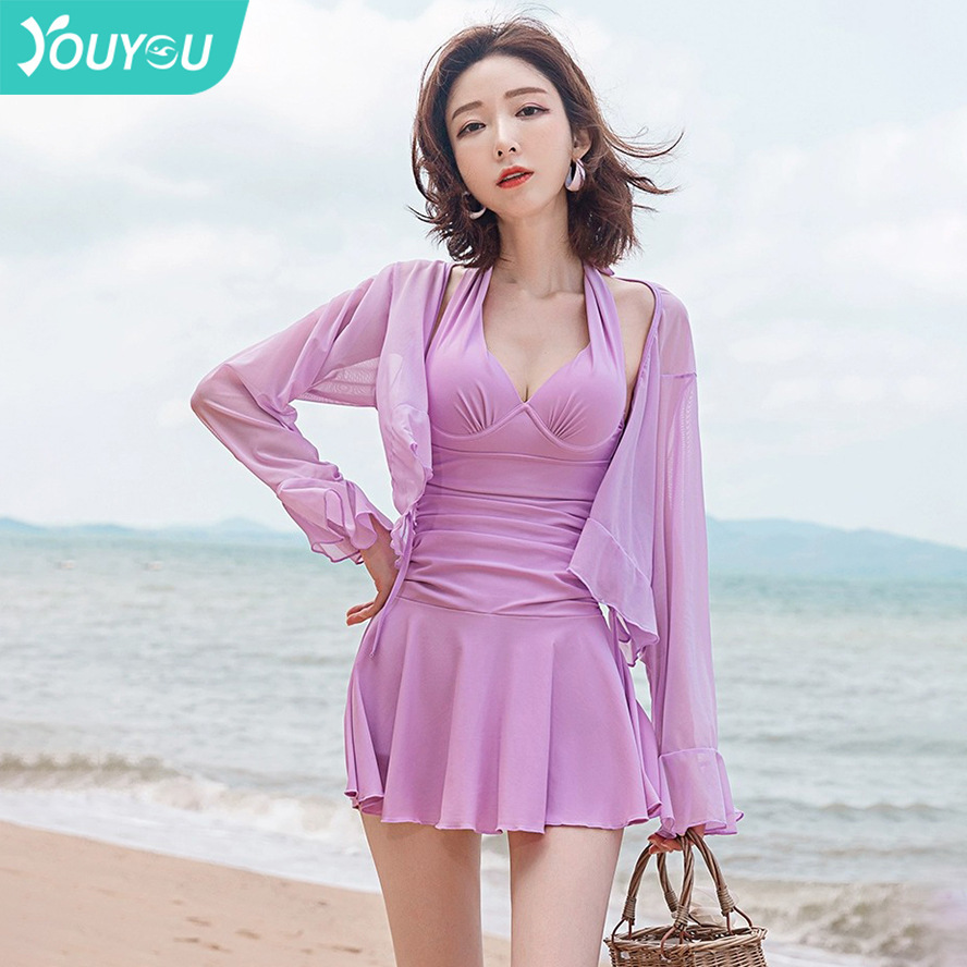 泳衣女夏遮肚显瘦连体裙保守泡温泉游泳衣2025爆款仙女范性感泳装