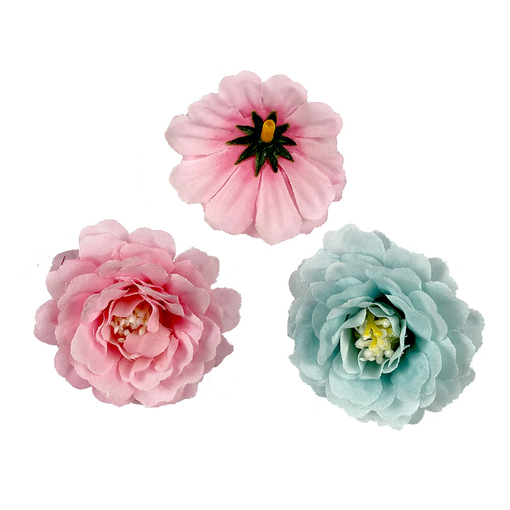 Simulación de flores de rododendro otoñal auditorio de bodas fotografía de guía de carretera decoración del hogar pequeña flor de peonía diy horquilla tocado 6cm