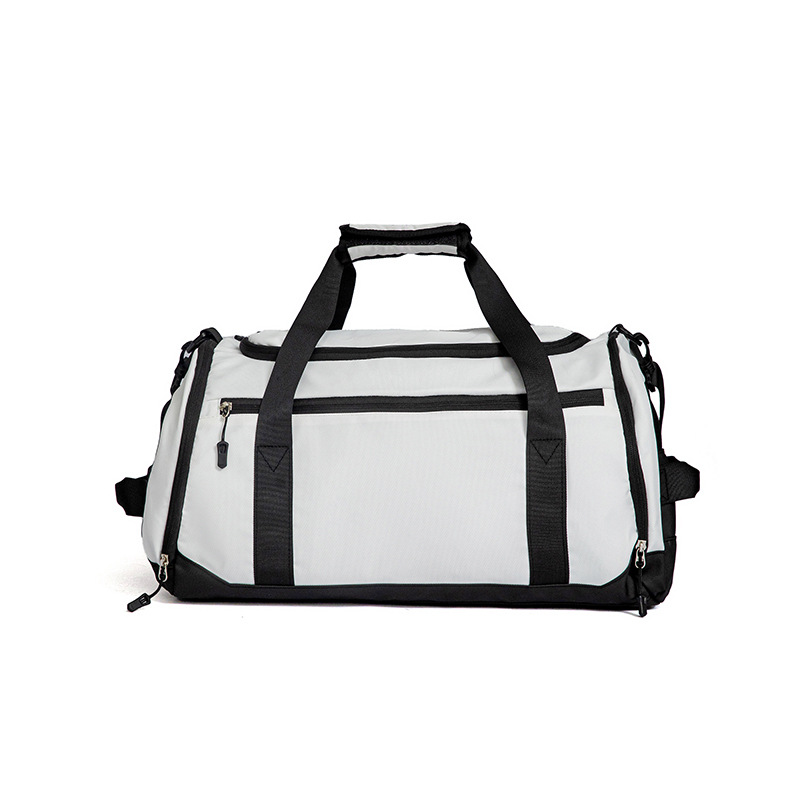 Bolsa de viaje impermeable, bolsa de acondicionamiento físico de película de cuero de gran capacidad, bolsa de equipaje de comercio exterior, bolsa de entrenamiento de separación seca y húmeda.