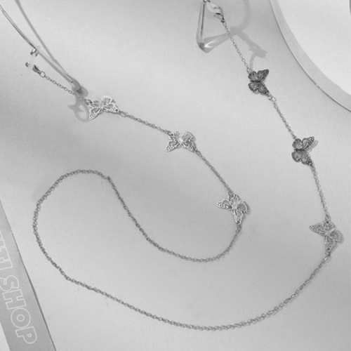 Cross-border new product butterfly glasses chain, chain glasses chain, color-preserving electroplating jewelry, temperament, simple design sense.