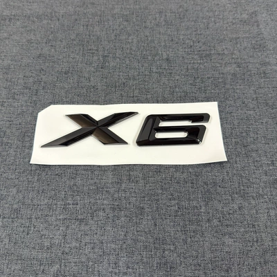 Car logo | Rear Mark Bright Silver Bright - x6-gloss-black-replacement