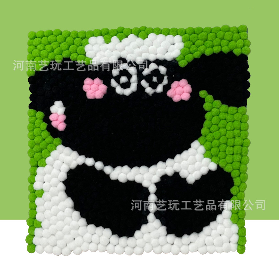MQH20-009 / 20*20cm（实木内框+画布+毛球材料包）